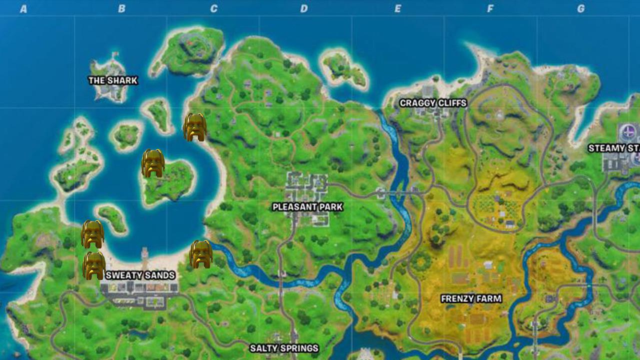 Fortnite Astro head locations